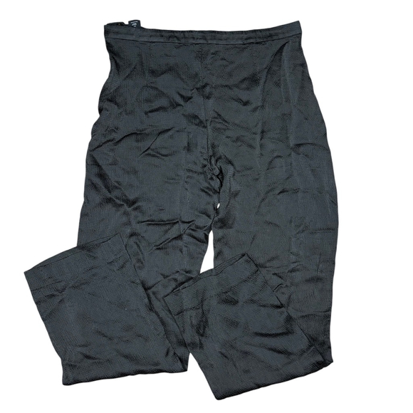 Theory Pajama Pant in Hammered Viscose Black Wide Leg Size 10 - Picture 3 of 6